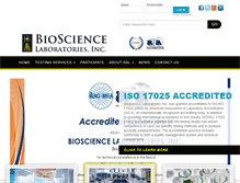 Tablet Screenshot of biosciencelabs.com